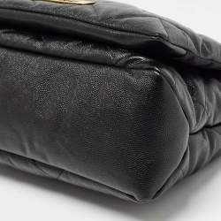 Pre Owned CH Carolina Herrera Black Quilted Leather Medium Bimba Soft Shoulder Bag