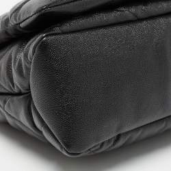 Pre Owned CH Carolina Herrera Black Quilted Leather Medium Bimba Soft Shoulder Bag