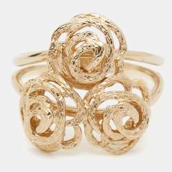 Pre Owned Dior Rose Gold Tone Ring Size 52