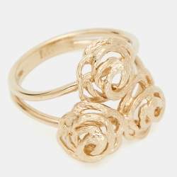 Pre Owned Dior Rose Gold Tone Ring Size 52