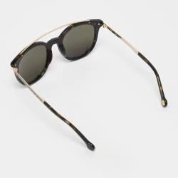 Carolina Herrera Black  Tortoise Shell Effect Gold Tone SHE690 Cat Eye Sunglasses