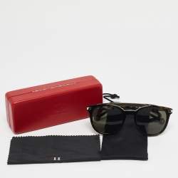 Carolina Herrera Black  Tortoise Shell Effect Gold Tone SHE690 Cat Eye Sunglasses