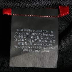 مملوكة مسبقًا CH Carolina Herrera Black Silk & Wool Rosette Insignia Shawl