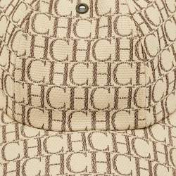 مملوكة مسبقًا قُبَّعَة بيسبول بيج بشعار كارولينا هيريرا قماش مونوغرام مقاس متوسط