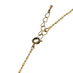 Pre Owned CH Carolina Herrera Faux Pearl Gold Tone Station Necklace