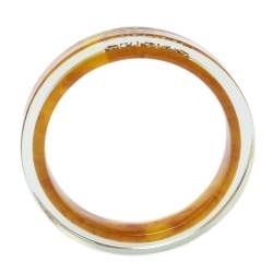 Pre Owned CH Carolina Herrera Orange Resin Bangle Bracelet