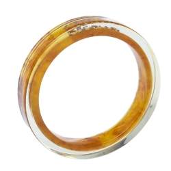 Pre Owned CH Carolina Herrera Orange Resin Bangle Bracelet