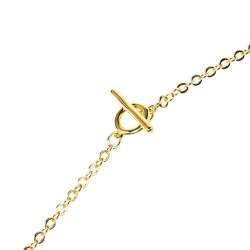 Pre Owned CH Carolina Herrera Gold Plated C for Carolina Necklace