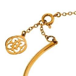 Pre Owned Carolina Herrera Faux Pearl Gold Tone Bracelet