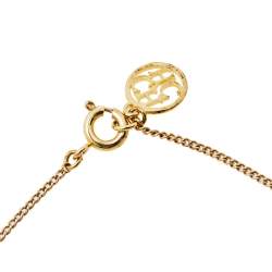 Pre Owned Carolina Herrera ABCH Crystal Letter M Pendant Necklace