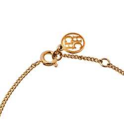 Pre Owned CH Carolina Herrera Las Llaves Gold Tone Bracelet 
