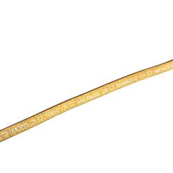 CH Carolina Herrera Gold Printed Leather Triple Wrap Bracelet