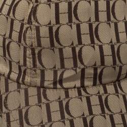 Pre Owned CH Carolina Herrera Beige Logo Canvas Baseball Cap M