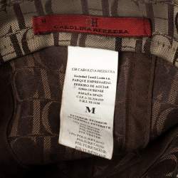 Pre Owned CH Carolina Herrera Beige Logo Canvas Baseball Cap M