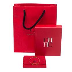 Pre Owned Carolina Herrera Gold Tone Key Charm Bracelet