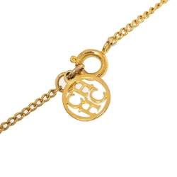 Pre Owned Carolina Herrera Gold Tone Key Charm Bracelet