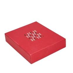 Pre Owned CH Carolina Herrera Red Leather Ribbon Bracelet