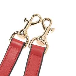 Carolina Herrera Red Leather Adjustable Shoulder Bag Strap