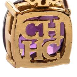 Pre Owned CH Carolina Herrera Multicolor Crystals Drop Earrings