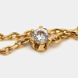 Carolina Herrera Crystal Faux Pearl Gold Tone Sterling Silver Bracelet