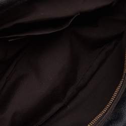 مملوكة مسبقًا CH Carolina Herrera Black/Brown Monogram Coated Canvas Cosmetic Pouch