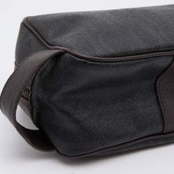مملوكة مسبقًا CH Carolina Herrera Black/Brown Monogram Coated Canvas Cosmetic Pouch