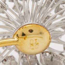 CH Carolina Herrera Two Tone Crystal Open Cuff Bracelet