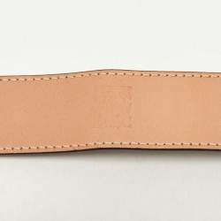 مملوكة مسبقًا CH Carolina Herrera Midnight Blue Logo Buckle Leather Belt 80cm