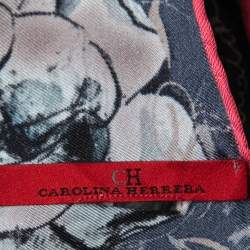 Pre Owned CH Carolina Herrera Multicolor Floral Printed Silk Square Scarf