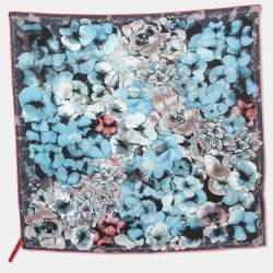 Pre Owned CH Carolina Herrera Multicolor Floral Printed Silk Square Scarf