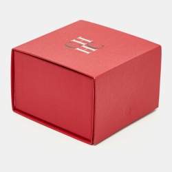 Pre Owned CH Carolina Herrera Gold Tone Petite Rosetta Insignia Cuff Bracelet & Stud Earrings Set