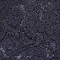 CH Carolina Herrera Blue Lace and Crepe Peplum Top S