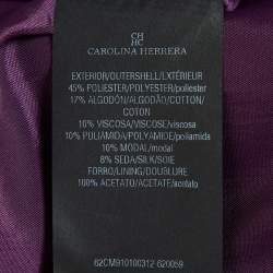 مملوكة مسبقًا CH Carolina Herrera Purple Lace and Satin Short Dress XS