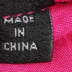 Pre Owned CH Carolina Herrera Pink Floral Lace Belted Midi Dress M