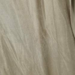 Pre Owned CH Carolina Herrera Grey Satin Silk Belted Kaftan Maxi Dress M