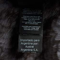 Pre Owned CH Carolina Herrera Grey Mink Fur Coat S