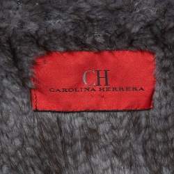 Pre Owned CH Carolina Herrera Grey Mink Fur Coat S