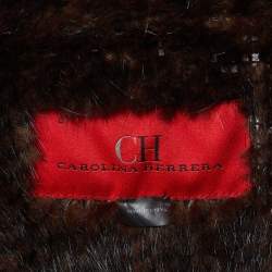 Pre Owned CH Carolina Herrera Brown Mink Fur Waistcoat S