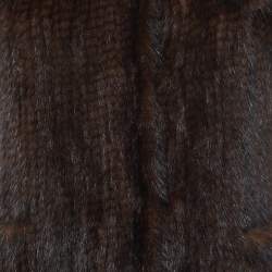 Pre Owned CH Carolina Herrera Brown Mink Fur Waistcoat S