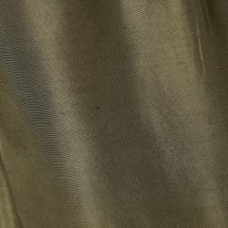 CH Carolina Herrera Olive Green Silk Front Buttoned Short Dress M