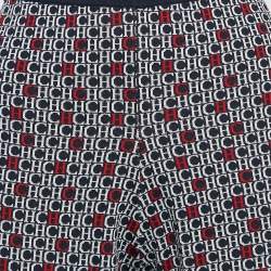 Pre Owned CH Carolina Herrera Navy Blue Logo Jacquard Knit Pants M