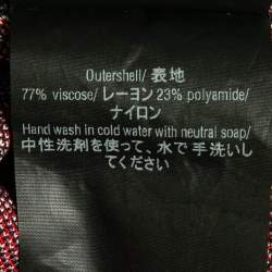 Pre Owned CH Carolina Herrera Navy Blue Monogram Knit Open Front Cardigan L