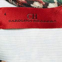 Pre Owned CH Carolina Herrera Multicolor Belted Midi Dress S
