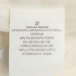 CH Carolina Herrera White Tweed Double Breasted Blazer M