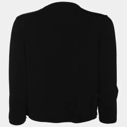 CH Carolina Herrera Black Knitted Fabric Blazer S
