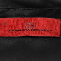 CH Carolina Herrera Monochrome Jacquard Fabric Midi Sleeveless Dress M