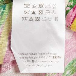 Pre Owned CH Carolina Herrera Multicolor Stripe Print Linen Blend Tunic L