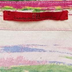 Pre Owned CH Carolina Herrera Multicolor Stripe Print Linen Blend Tunic L
