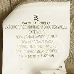 Pre Owned CH Carolina Herrera Beige Wool Coat S