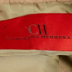 Pre Owned CH Carolina Herrera Beige Wool Coat S